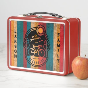 Retro Oceanside Radweg Metall Brotdose