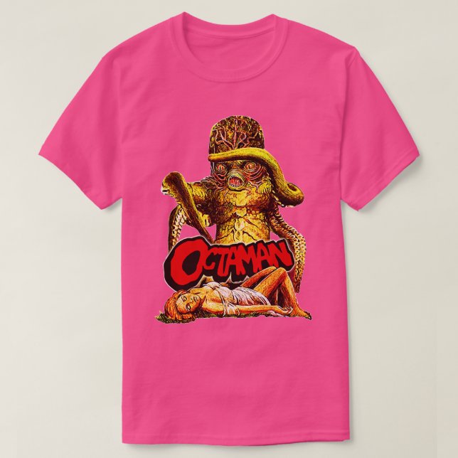 Retro Octaman Cult Classic Horror Monster Fan Art T-Shirt (Design vorne)
