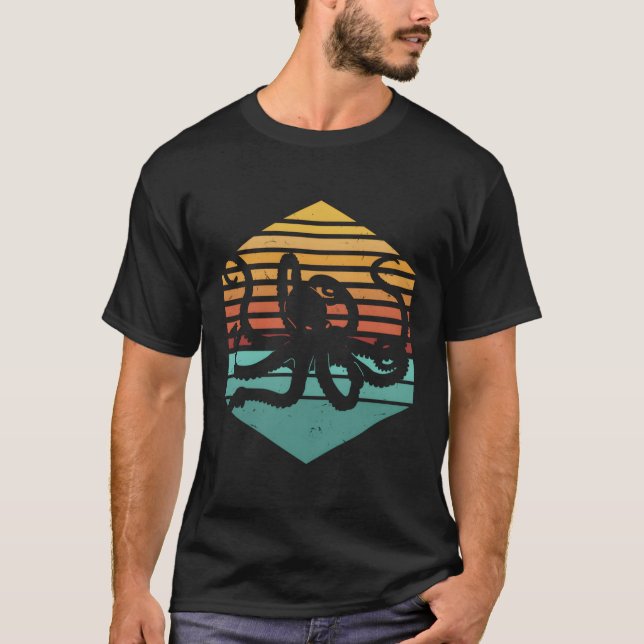 Retro Octopus T-Shirt (Vorderseite)