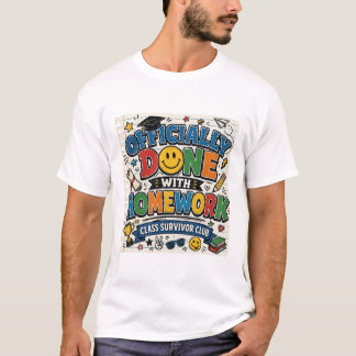 Retro: Offiziell Fertig Mit Hausaufgaben Klasse Üb T-Shirt