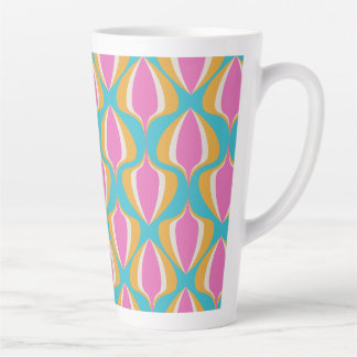 Retro Ogee Blue Orange Pink Milchtasse