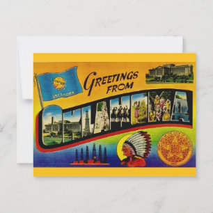 Retro Oklahoma Grußkarte Postkarte