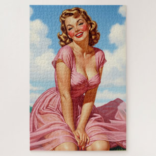 Retro Old Hollywood Glamour Blonde Button-up Ar
