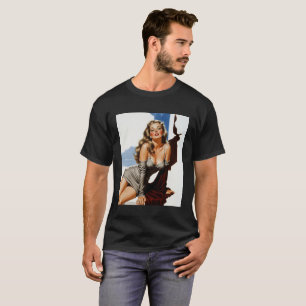 Retro Old Hollywood Schöne Blonde Frau T-Shirt