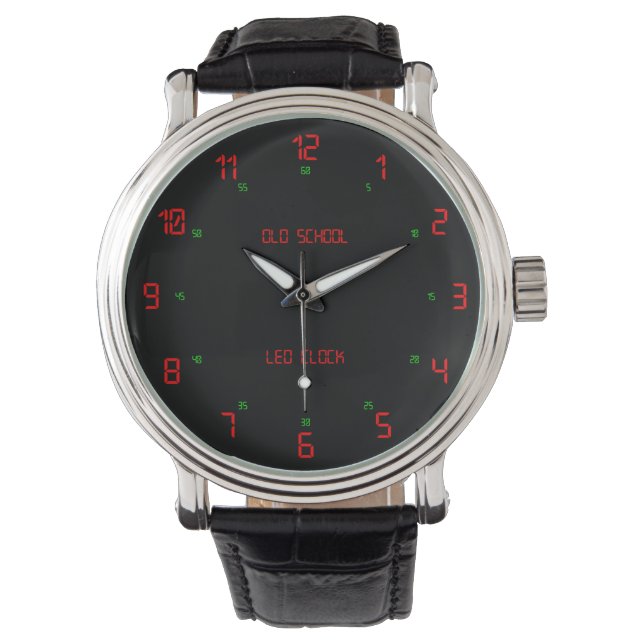 Retro Old School LED Armbanduhr (Vorderseite)
