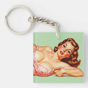 Retro Old School Pin-up girl Art