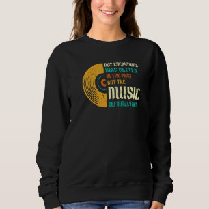 Retro Oldies 70er Jahre Vinyl Schallplatte 80er Ja Sweatshirt