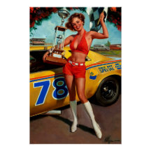 Retro-Oldtimer-Rennen Pin-Up-Girl