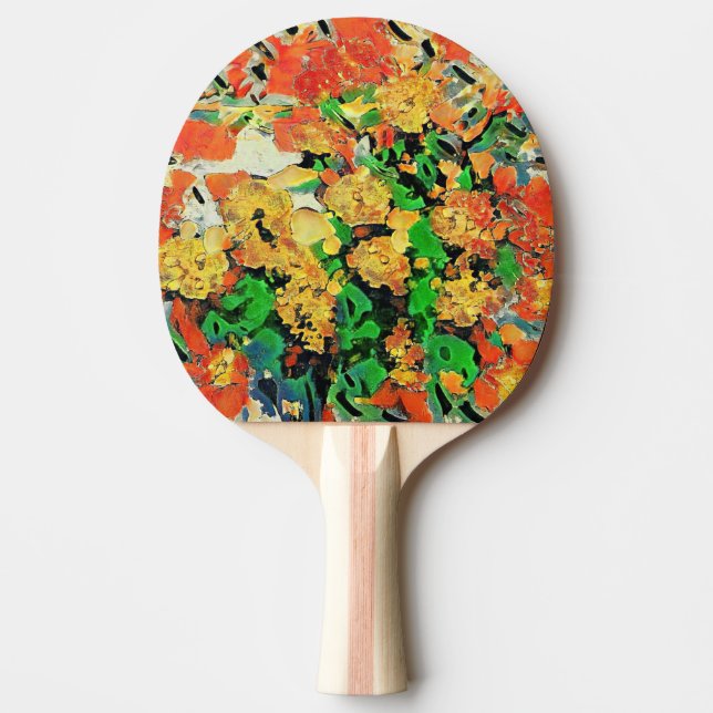 Retro-Ölgemälde: Van Gogh Monet Tischtennis Schläger (Vorderseite)