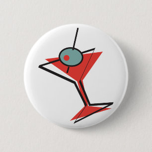 Retro-Oliven-Martini Button