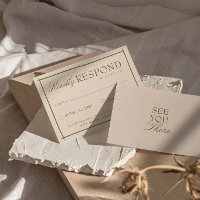Retro Olivgrün Beige Boho Old Money Hochzeit