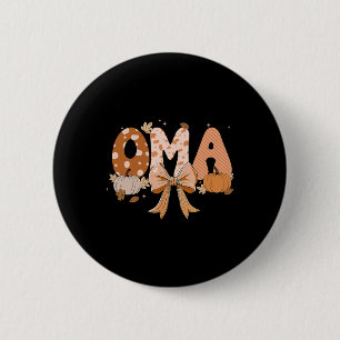 Retro Oma Coquette Bows Leopard Fall Erntedank Button
