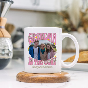 Retro Oma ist die Ziege Foto-Tasse Kaffeetasse