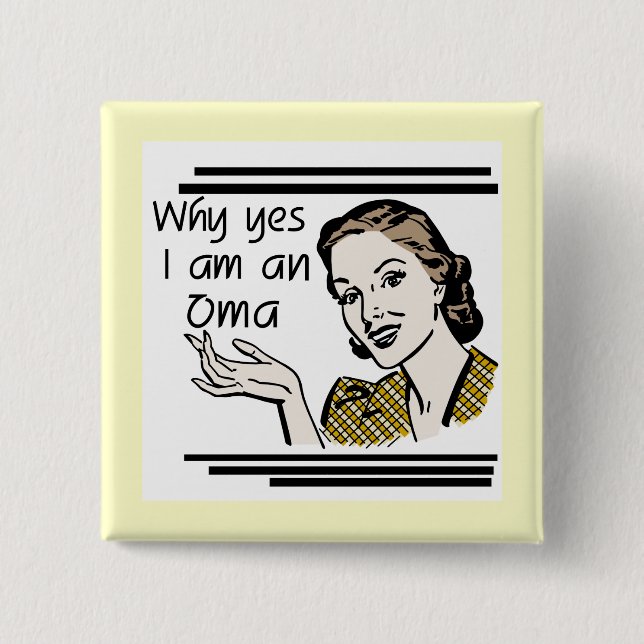 Retro Oma T-Shirts und Geschenke Button (Vorderseite)