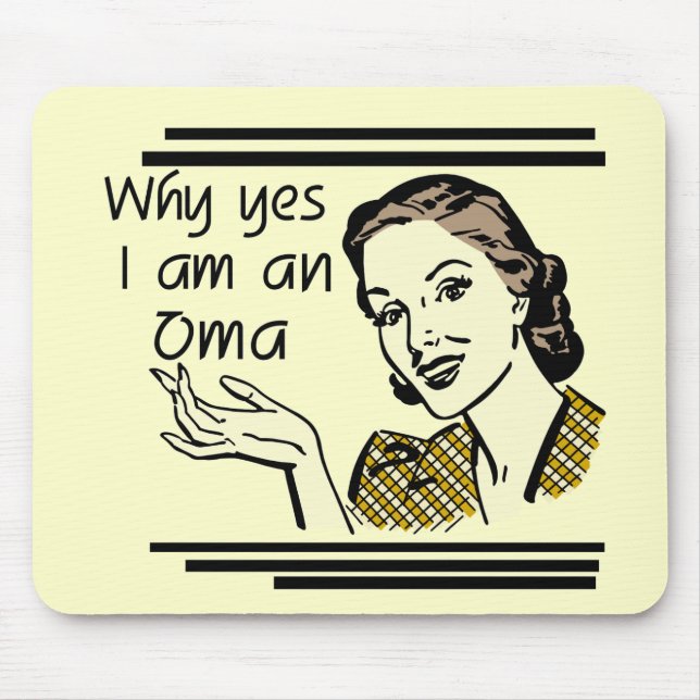 Retro Oma T-Shirts und Geschenke Mousepad (Vorne)