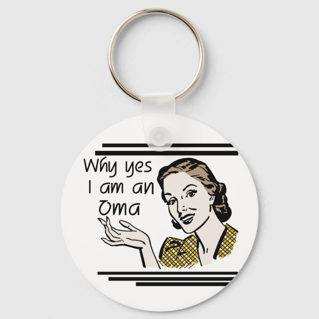 Retro Oma T-Shirts und Geschenke Schlüsselanhänger (Vorderseite)