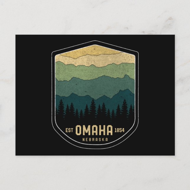 Retro Omaha Nebraska NE Staat Gebirge Vintag Postkarte (Vorderseite)