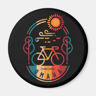 Retro Omaha Radweg Magnet