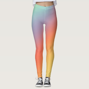 Retro Ombre Pastel Mute Rainbow Trendy Leggings