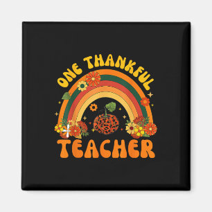 Retro One dankbarer Lehrer lustiger Thanksgiving H Magnet
