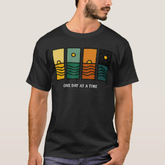 Retro One Day at Aime Motivational Quote Retro Sun T-Shirt