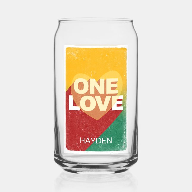 Retro One Love Poster Art Coloré Personnalisé (Recto)