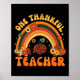 Retro One Thanker Teacher Erntedank Fall Mens Poster