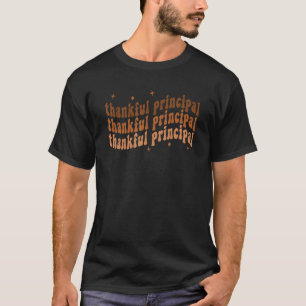 Retro One Thankful Principal Erntedank Fall Pri T-Shirt