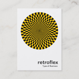 Retro Op Art - Amber und Schwarz Visitenkarte