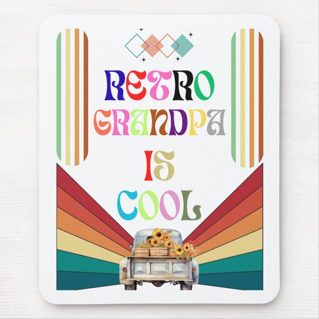 Retro Opa Cool Mousepad (Vorne)
