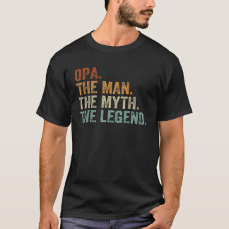 Retro Opa The Man Myth Legend Daddy Großvater Vate T-Shirt