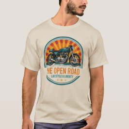 Retro Open Road Motorcycle Cafe Racer Unisex T-Shirt