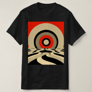 Retro Optical Illusion T - Shirt - Vintager 70er P