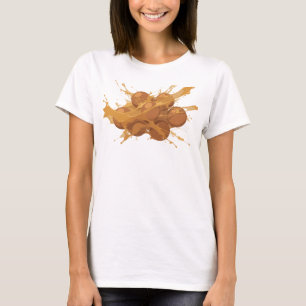 Retro Orange Abstrakte Orangen Kunst Druck T-Shirt