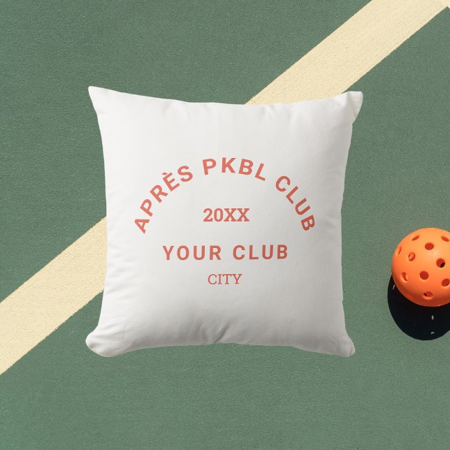 Retro Orange Après PKBL Wappen Pickleball Kissen (Von Creator hochgeladen)