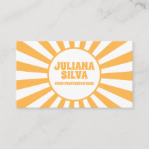 Rétro orange avec Carte de visite QR