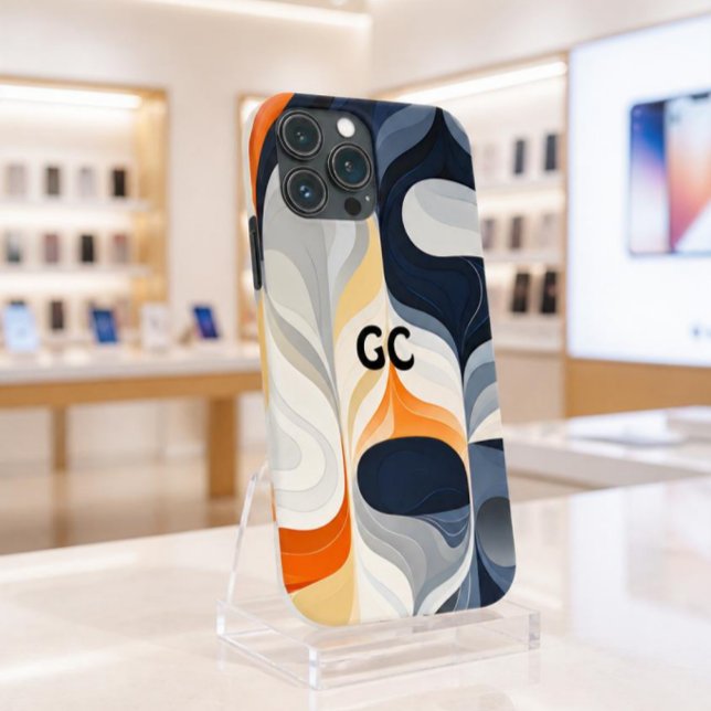 Retro Orange Black and Grey Case (Von Creator hochgeladen)