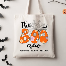 Retro Orange Black Boo Crew Trick oder Tasche beha