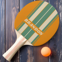 Retro Orange Board Streifen mit Namen