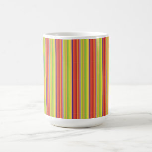 Retro Orange Braun Grün Streifen - Tasse