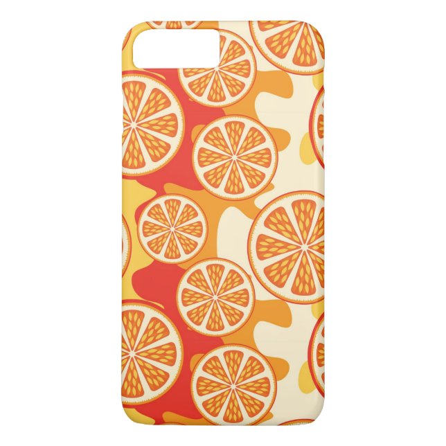 Retro Orange Citrus Muster Case-Mate iPhone Hülle (Rückseite)