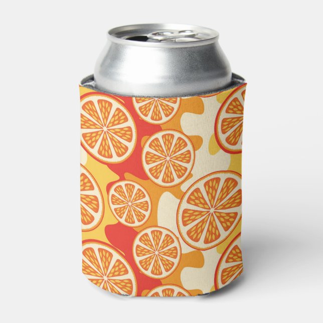 Retro Orange Citrus Muster Dosenkühler (Kanne Vorderseite)