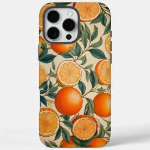 Retro Orange Fruit Pattern iPhone 16 Pro Max Fall Hülle
