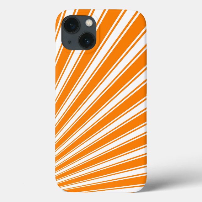 Retro Orange Funky Sun Rays Hintergrund Case-Mate iPhone Hülle (Rückseite)