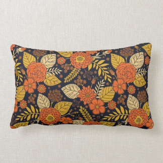 Retro Orange, Gelb und Navy Lendenkissen