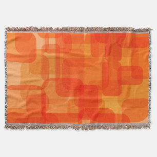 Retro Orange Geometric Muster Mitte Jahrhundert Mo Decke
