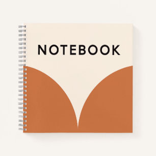 Retro Orange Geometric Notebook Notizbuch