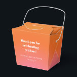 Retro Orange Gradient Bat Mitzvah Custom Thank You Geschenkschachtel<br><div class="desc">Retro Orange Pink Gradient Unique Bat Mitzvah Custom Thank You Favor Box</div>