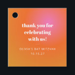 Retro Orange Gradient Bat Mitzvah Custom Vielen Da Geschenkanhänger<br><div class="desc">Retro Orange Pink Gradient Einzigartiges Bat Mitzvah Custom Vielen Dank für Ihre Unterstützung Tags</div>