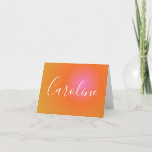 Retro Orange Gradient Name des Personalisierten